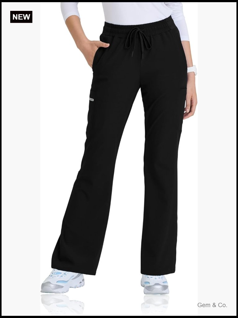 Scrub Pants For Women 4-Way Stretch, 5 Pockets, Wicking